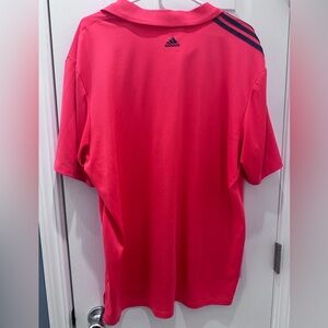 Adidas Men's Bright Red Short Sleeve Golf Polo